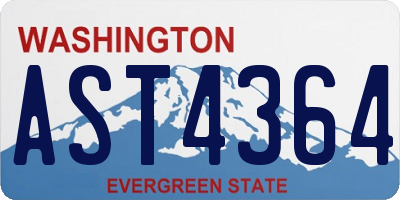 WA license plate AST4364