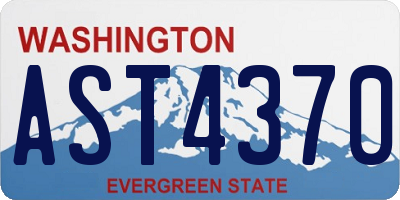 WA license plate AST4370