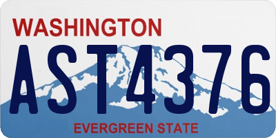 WA license plate AST4376