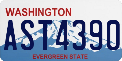 WA license plate AST4390