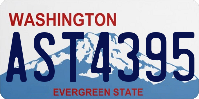 WA license plate AST4395