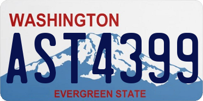 WA license plate AST4399
