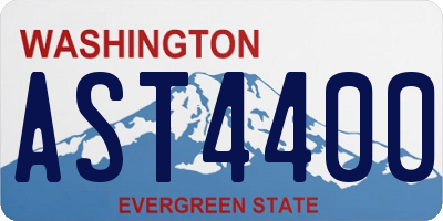 WA license plate AST4400