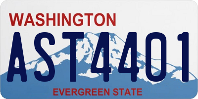 WA license plate AST4401