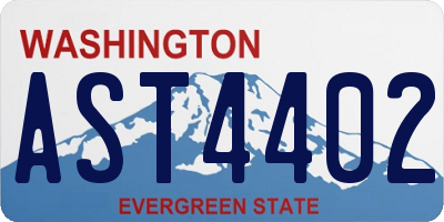 WA license plate AST4402