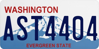 WA license plate AST4404