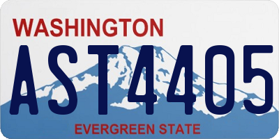WA license plate AST4405