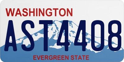 WA license plate AST4408