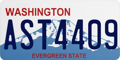 WA license plate AST4409