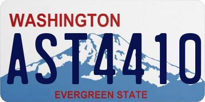 WA license plate AST4410