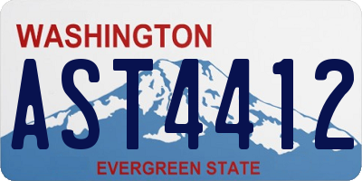 WA license plate AST4412