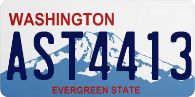 WA license plate AST4413