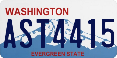 WA license plate AST4415