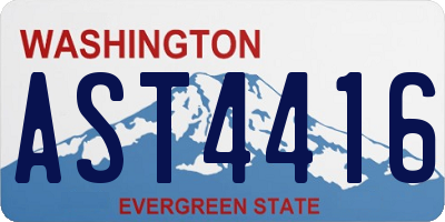 WA license plate AST4416