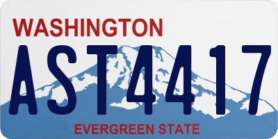 WA license plate AST4417
