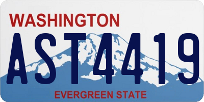 WA license plate AST4419