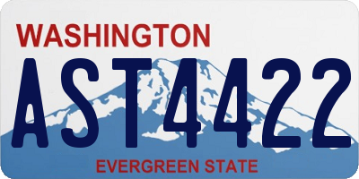 WA license plate AST4422