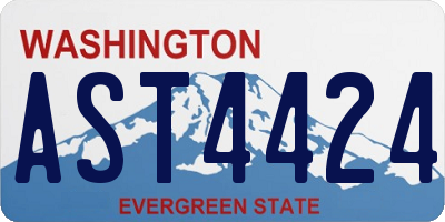 WA license plate AST4424