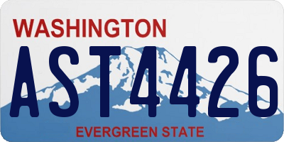 WA license plate AST4426