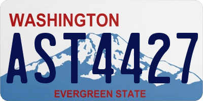 WA license plate AST4427