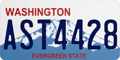 WA license plate AST4428
