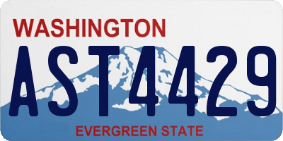 WA license plate AST4429