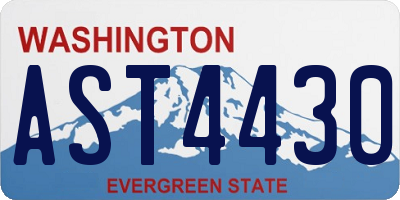 WA license plate AST4430