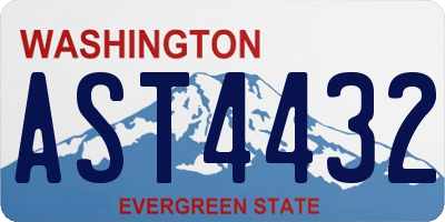 WA license plate AST4432