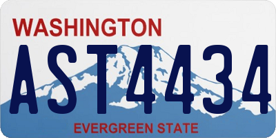 WA license plate AST4434