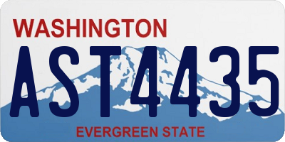 WA license plate AST4435