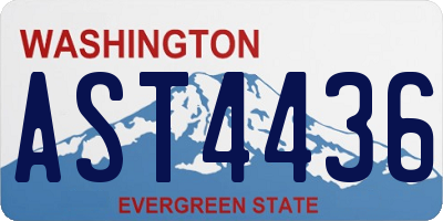 WA license plate AST4436