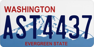 WA license plate AST4437