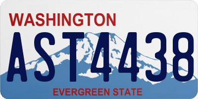 WA license plate AST4438