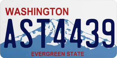 WA license plate AST4439