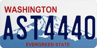 WA license plate AST4440