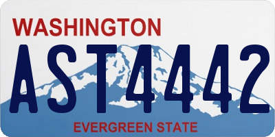WA license plate AST4442