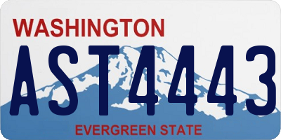 WA license plate AST4443