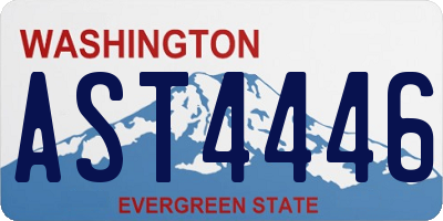 WA license plate AST4446