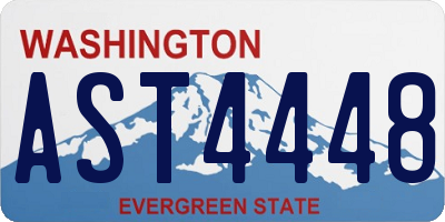 WA license plate AST4448