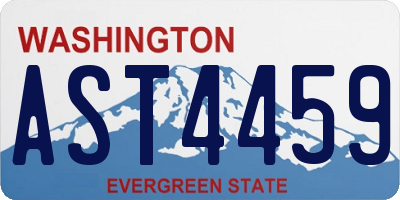 WA license plate AST4459