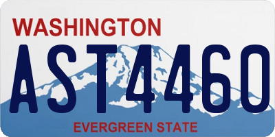 WA license plate AST4460