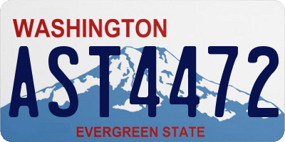 WA license plate AST4472