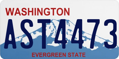 WA license plate AST4473