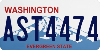 WA license plate AST4474
