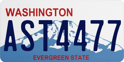 WA license plate AST4477