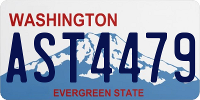 WA license plate AST4479
