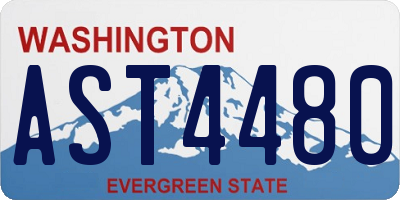 WA license plate AST4480