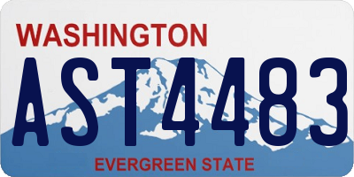WA license plate AST4483