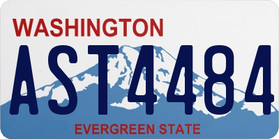 WA license plate AST4484