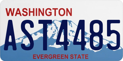 WA license plate AST4485